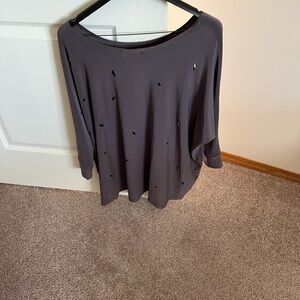 Boxy top with cut work.